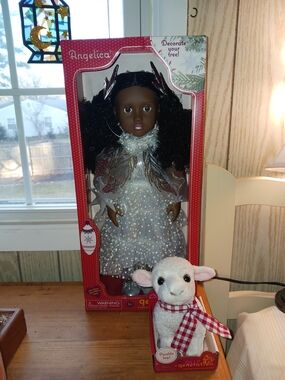 Our Generation 18 inch Angelica Fairy Princess Doll White Dress Silver Shoes